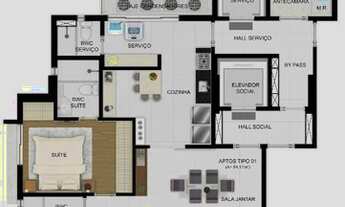 Imagem 2: Apartamento com 3 quartos à venda, 84 m² por R$ 769.259 - Rosarinho - Recife/PE>