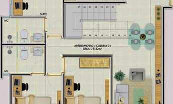 Imagem 2: Cobertura com 3 dormitórios à venda, 160 m² por R$ 669.000,00 - Camboinha - Cabedelo/PB
