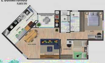 Imagem 2: Apartamento para venda com despensa no G12, parque Firenze