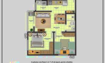 Imagem: Apartamento de 56m2 com 2 quartos - Entrega