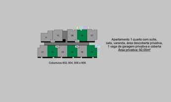 Imagem 4: Apartamento com 1 quarto, sala com varanda gourmet para locação , 1 vaga , 49 m² por R$ 1