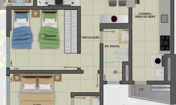 Imagem 7: AP ao lado da Avenida JK - 66,44 m² - 2 quartos - Ed. Torre Ouro