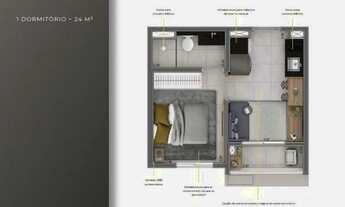 Imagem 3: No 23ºAndar - Studio-Com 1 Dormitório de Alto Padrão ao lado do Metrô Faria Lima