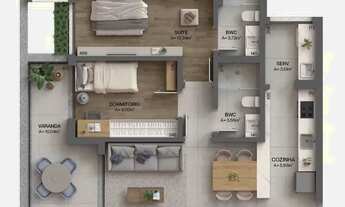 Imagem 3: Loft 1Dormitório para venda em Florianópolis - SC