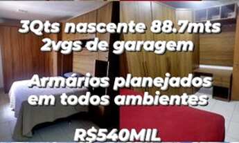 Imagem 2: Show de morar 3Qts 88.7Mts 2vgs armários nascente