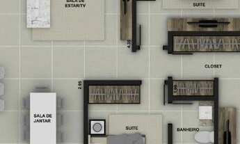 Imagem 2: Apartamento com 3 suítes à venda, 105 m² por R$ 499.000 - Jardim Universitário - Barretos