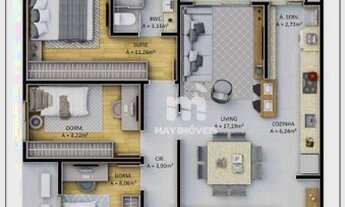 Imagem 3: Apartamento com 3 dormitórios à venda, 89 m² por R$ 750.000,00 - Centro - Itajaí/SC