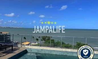 Imagem: Flat frente mar na beira da praia com vista