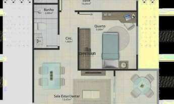 Imagem: Apartamento à venda, 2 quartos, 1 suíte