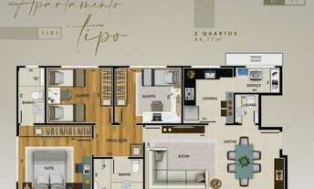 Imagem 3: Área privativa à venda, 2 quartos, 1 suíte, 2 vagas, Lourdes - Belo Horizonte/MG