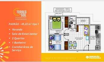 Imagem 6: B128/ Apartamento para venda com 46 metros quadrados com 2 quartos em Maiobinha - São Luís