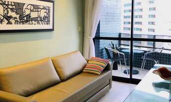 Imagem 2: Apartamento 02 quartos mobiliado, 50 metros do mar, andar alto, vista mar