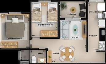 Imagem 7: Apartamento com 2 dormitórios à venda, 52 m² por R$ 205.000,00 - Jardim Anhangüera - Ribei