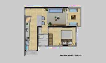 Imagem 6: Apartamento com 1 quarto distribuídos em 41m² no melhor do Rio Vermelho - Miró Residencial