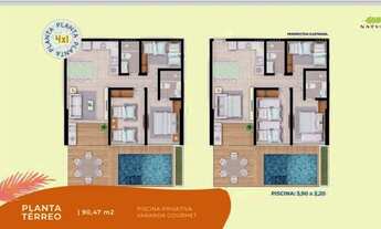 Imagem 2: Apartamento TÉRREO venda tem 90 m² - 3 quartos em Muro Alto - OPORTUNIDADE