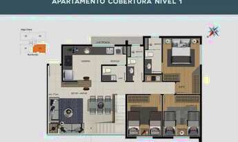 Imagem 4: Cobertura à venda, 3 quartos, 1 suíte, 3 vagas, Anchieta - Belo Horizonte/MG