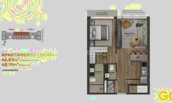 Imagem 3: Apartamento para venda com 48 metros quadrados com 1 quarto em Cidade Baixa - Porto Alegre