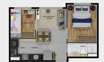 Imagem 7: Apartamento para Venda em São Paulo, Jardim Pereira Leite, 2 dormitórios, 1 banheiro