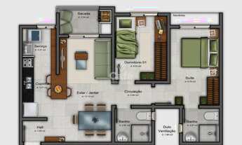 Imagem 6: Apartamento 02 dormitórios sendo 01 suíte, Bairro São José