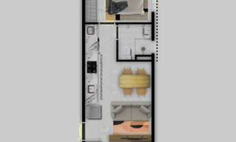Imagem: Apartamento para aluguel tem 30 metros quadrados