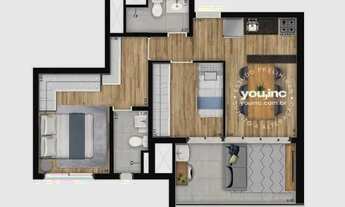 Imagem 2: Apartamento à venda, Santo Amaro, 58m² com 2 dormitórios (sendo 1 suíte), 2 banheiros e 1