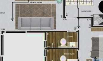 Imagem 3: Cobertura para Venda em Santo André, Campestre, 2 dormitórios, 1 suíte, 3 banheiros, 1 vag