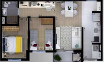 Imagem 7: Apartamento com 2 dormitórios à venda, 48 m² por R$ 299.820,00 - Vila Camilópolis - Santo