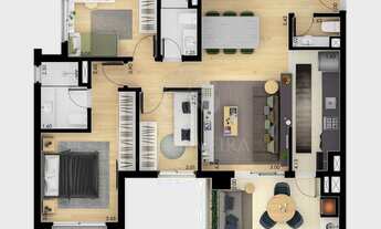 Imagem 3: Apartamento Novo à venda de 91,48m² com 3 dorms sendo 1 suíte, varanda gourmet, depósito p