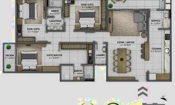 Imagem 2: Residencial Sophia - 03 Dormitórios 127m² - Bairro Floresta