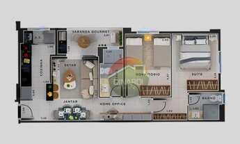 Imagem 4: Apartamento com 2 dormitórios à venda, 60 m² por R$ 395.000,00 - Ribeirânia - Ribeirão Pre