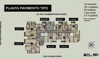 Imagem 3: GT-3 Noêmia Paraíso - 45 a 74m² - 2 a 3 quartos - 1 suíte - 1 vaga - Torreão