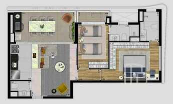 Imagem 2: APARTAMENTO À VENDA EM PERDIZES, 2 SUÍTES. 1 VAGA DE GARAGEM. LAZER COMPLETO COM PISCINA N