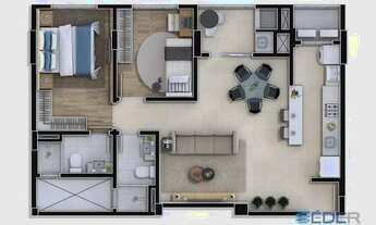 Imagem 4: Apartamento com 2 dormitórios, sendo 1 suíte à venda - São João - Itajaí/SC