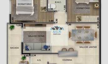 Imagem 7: Apartamento com 2 dormitórios à venda, 56 m² por R$ 450.000,00 - Vila Carrão - São Paulo/S