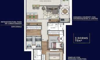 Imagem 3: Lançamento! Apartamento 3 dormitórios (1 suíte), Varanda Gourmet na melhor localização da