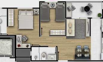 Imagem 6: APARTAMENTO com 2 dormitórios à venda por R$ 320.650,00 no bairro Cajuru - CURITIBA / PR