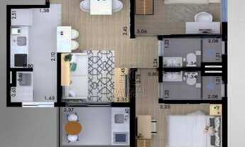 Imagem 7: Apartamento com 2 dormitórios à venda, 52 m² por R$ 319.200,00 - Vila Camilópolis - Santo
