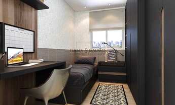 Imagem 4: Apartamento à venda em Curitiba, com uma suíte e um quarto simples, sala de estar/jantar