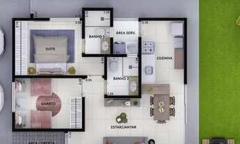 Imagem 3: KAZAS BELLAGIO Casa em Condomínio com 2 Quarto(s) e 2 banheiro(s) à Venda, 58 por R$ 415.0