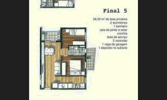 Imagem 5: Apartamento pronto Bairro Valparaiso Santo André 2 dormitórios, varanda, terraço, garagem