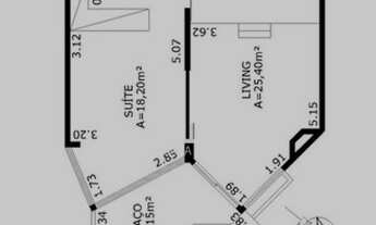 Imagem 3: Apartamento 1 Suíte 1 quarto 2 Banheiros 2 Vagas