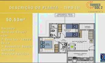 Imagem 6: Apartamento para venda tem 50 metros quadrados com 2 quartos em Forquilha - São José de Ri