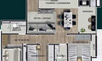 Imagem 4: APARTAMENTO com 2 dormitórios à venda por R$ 390.000,00 no bairro Capão Raso - CURITIBA
