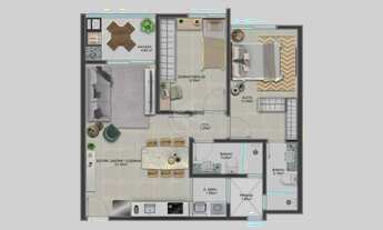 Imagem 2: Apartamento 2 dormitórios em Abraão, Florianópolis-SC