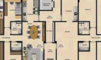 Imagem 4: Lançamento 140 Metros em Apipulcos, 4 Quartos sendo 2 Suítes, Varanda Gourmet