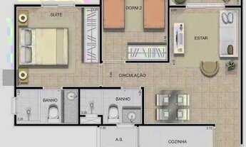 Imagem 3: Aluga-se Apartamento 2 Quartos c/ suíte