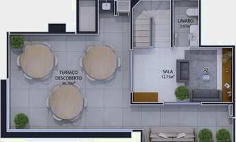 Imagem 5: Sobrado com 3 dormitórios à venda, 172 m² por R$ 1.392.749,60 - São Lourenço - Curitiba/PR