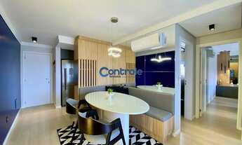 Imagem 2: Apartamento mobiliado em Barreiros com 02 dormitórios, 01 suíte e 02 sacadas e 01 vaga