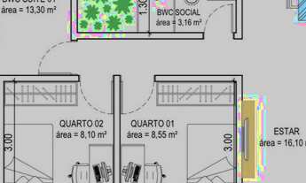 Imagem 2: Casa em Aldeia, 3 quartos condomínio Raízes