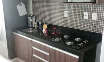 Imagem 5: Locação - Sala com sacada, cozinha planejada, área de serviço, 1 dormitório com armário em